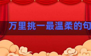万里挑一最温柔的句子是