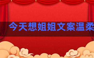 今天想姐姐文案温柔句子