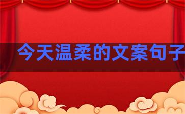 今天温柔的文案句子伤感