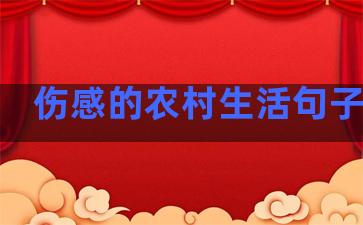 伤感的农村生活句子简短
