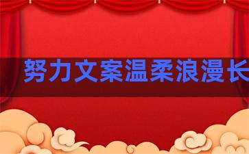 努力文案温柔浪漫长句子