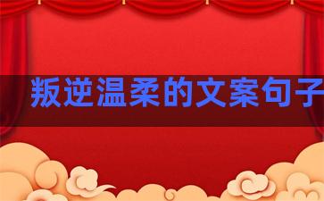 叛逆温柔的文案句子图片