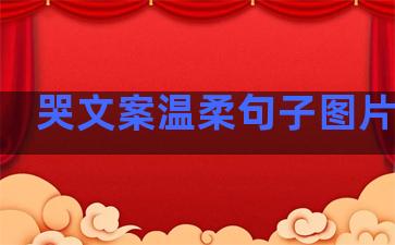 哭文案温柔句子图片大全