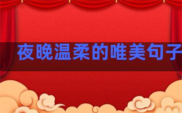 夜晚温柔的唯美句子简短