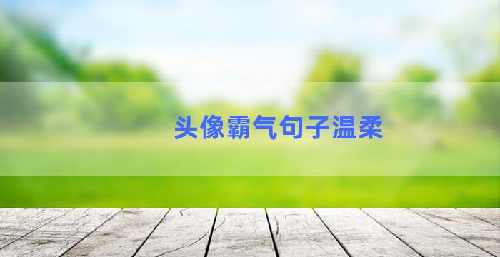 头像霸气句子温柔