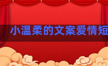小温柔的文案爱情短句子