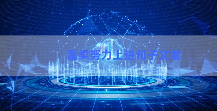 温柔努力上进句子文案