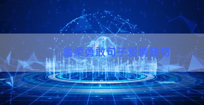 温柔勇敢句子爱情短句