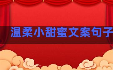 温柔小甜蜜文案句子伤感