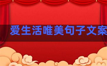 爱生活唯美句子文案图片