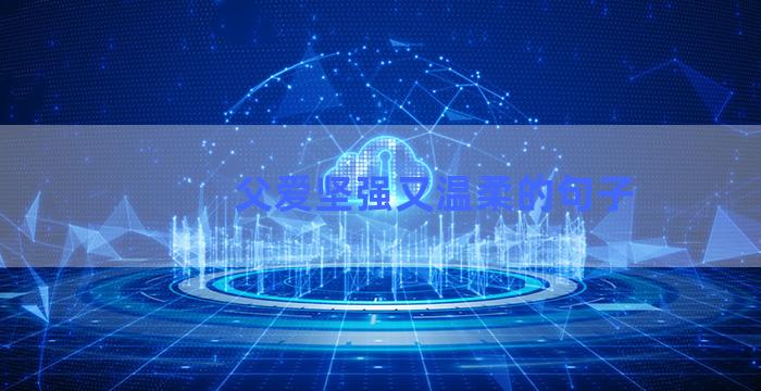父爱坚强又温柔的句子