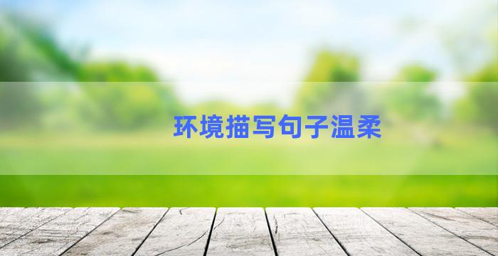 环境描写句子温柔