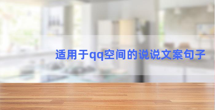 适用于qq空间的说说文案句子